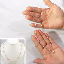 Load image into Gallery viewer, Solid Silver .925 Multi-Color Baby Baroque Pearl Tin-Cup Necklace