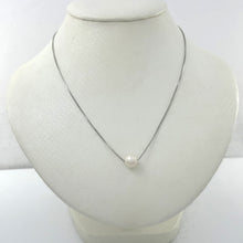 Load image into Gallery viewer, 9604090 STERLING SILVER BOX CHAIN SLIDER WHITE PEARL ADJUSTABLE LENGTH NECKLACE