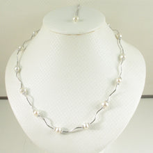 Load image into Gallery viewer, Solid Silver .925 Multi-Color F/w Pearl Necklace with Bali Spacers