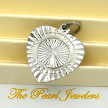 Load image into Gallery viewer, 9k-Solid-White-Gold-Heart-Charm-2400037a