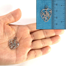 Load image into Gallery viewer, 9K Solid White Gold Heart Charm Pendant