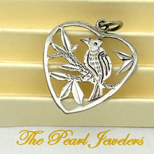 Load image into Gallery viewer, 9K Solid White Gold Heart Charm Pendant