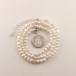 Adjustable Baby Baroque Pearl Necklace .925 Silver
