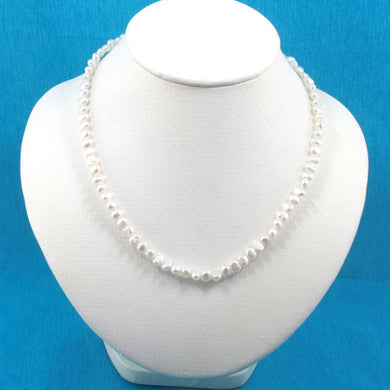 Adjustable Baby Baroque Pearl Necklace .925 Silver
