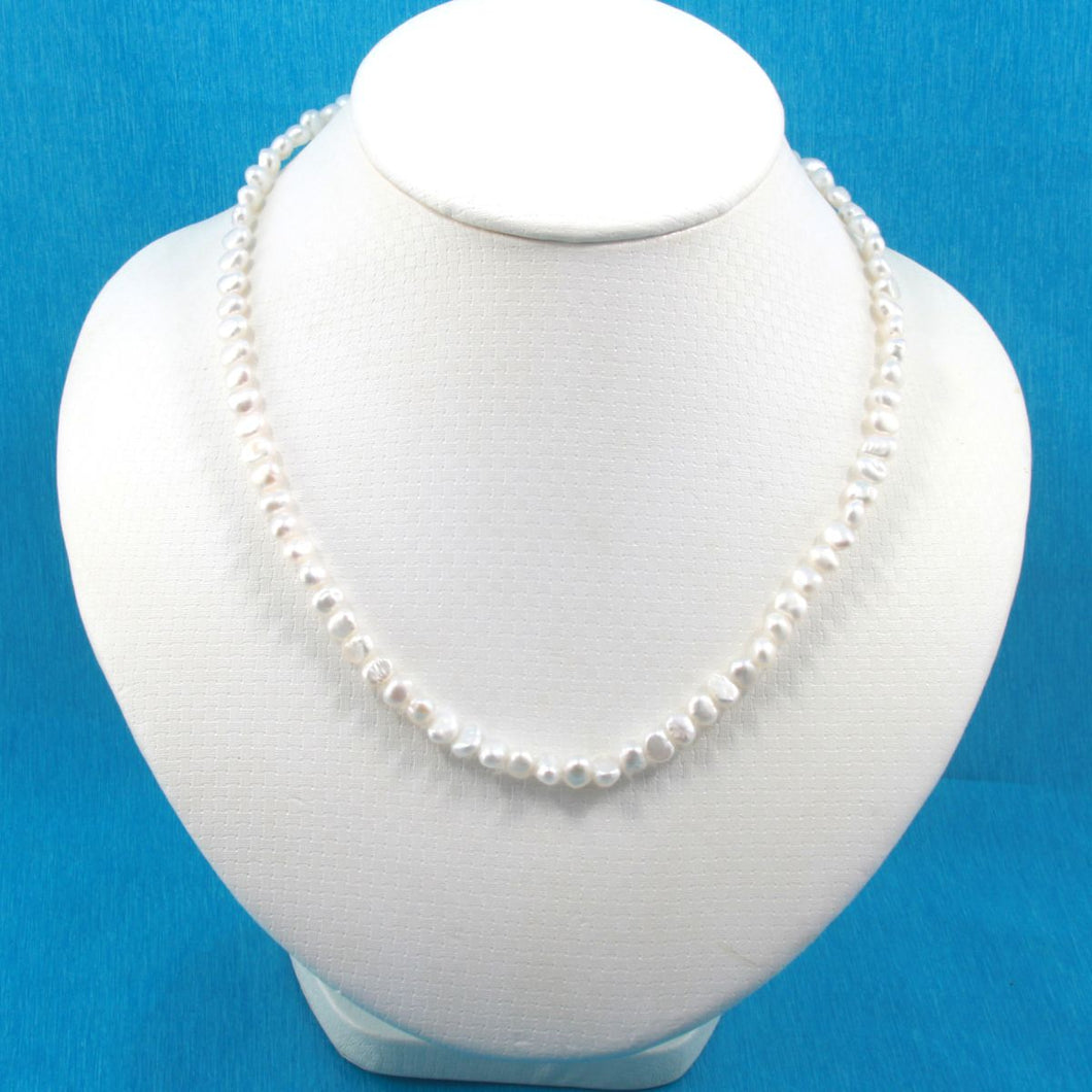 Adjustable Baby Baroque Pearl Necklace .925 Silver
