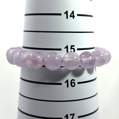 10mm Amethyst Gemstone Stretch Bracelet