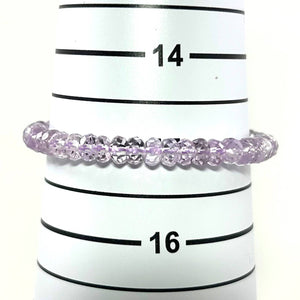 4x6mm Amethyst Roundel Beads Stretchy Bracelet