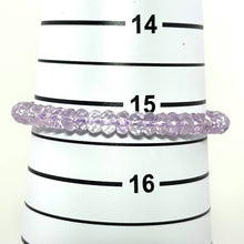 Load image into Gallery viewer, 4x6mm Amethyst Roundel Beads Stretchy Bracelet