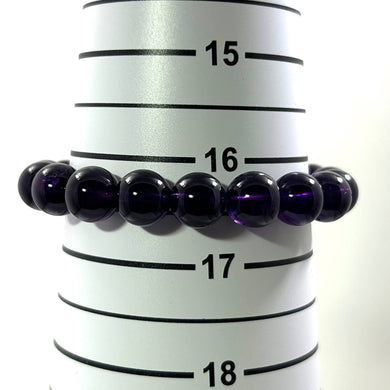 10mm Dark Amethyst Stretch Bracelet