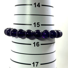 Load image into Gallery viewer, 9mm Dark Amethyst Gemstone Stretch Bracelet