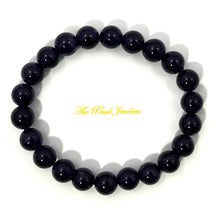Load image into Gallery viewer, 9mm Dark Amethyst Gemstone Stretch Bracelet