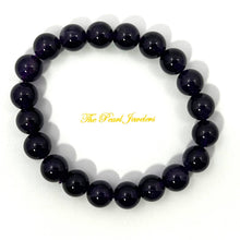 Load image into Gallery viewer, 9mm Dark Purple Amethyst Stretch Bracelet