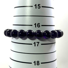 Load image into Gallery viewer, 9mm Dark Purple Amethyst Stretch Bracelet