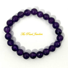 Load image into Gallery viewer, 8mm Micro-Faceted Amethyst Stretchy Bracelet