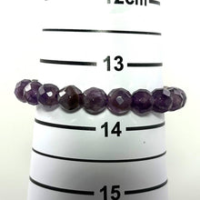 Load image into Gallery viewer, 8mm Faceted Amethyst Super Seven Cape Beads Stretchy Bracelet