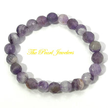 Load image into Gallery viewer, 8mm Faceted Amethyst Super Seven Cape Beads Stretchy Bracelet
