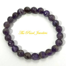 Load image into Gallery viewer, 8mm Faceted Amethyst Super Seven Cape Beads Stretchy Bracelet