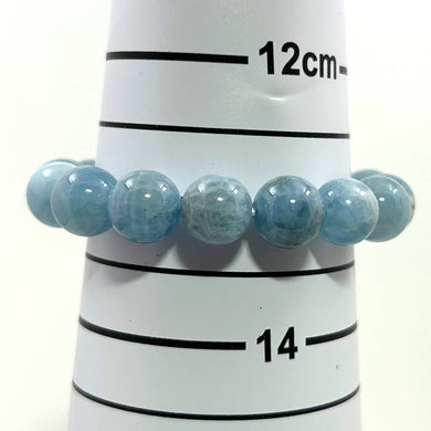 10mm Aquamarine Beads Endless Stretch Bracelet