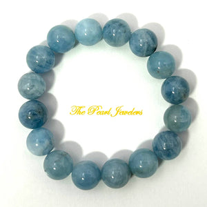 10mm Aquamarine Beads Endless Stretch Bracelet