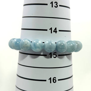 10mm Aquamarine Beads Endless Stretch Bracelet