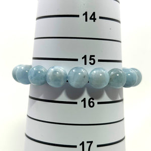 10mm Aquamarine Beads Endless Stretch Bracelet