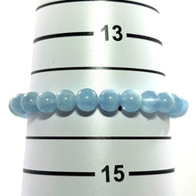 Load image into Gallery viewer, 6mm Aquamarine Gemstone Stretch Bracelet