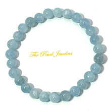 Load image into Gallery viewer, 6mm Aquamarine Gemstone Stretch Bracelet
