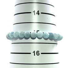 Load image into Gallery viewer, 6mm Aquamarine Gemstone Stretch Bracelet
