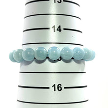 Load image into Gallery viewer, 9mm Aquamarine Gemstone Stretch Bracelet