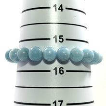 Load image into Gallery viewer, 9mm Aquamarine Gemstone Stretch Bracelet
