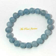 Load image into Gallery viewer, 9mm Aquamarine Gemstone Stretch Bracelet