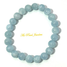 Load image into Gallery viewer, 9mm Aquamarine Gemstone Stretch Bracelet