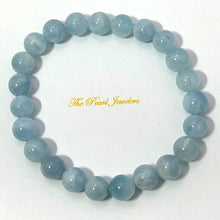 Load image into Gallery viewer, 9mm Aquamarine Gemstone Stretch Bracelet