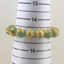 Load image into Gallery viewer, 12mm Aventurine Engraving Golden Dragon Beads Bracelet