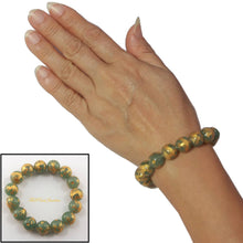 Load image into Gallery viewer, 12mm Aventurine Engraving Golden Dragon Beads Bracelet