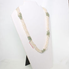 Load image into Gallery viewer, White Rice Pearl &amp; Aventurine Twist Necklace – 6-in-1 Style