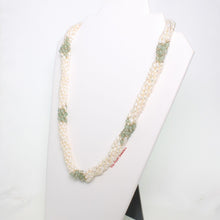 Load image into Gallery viewer, White Rice Pearl &amp; Aventurine Twist Necklace – 6-in-1 Style