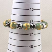 Load image into Gallery viewer, 12mm Aventurine &amp; Onyx Engraving Dragon Beads Bracelet