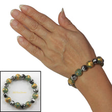 Load image into Gallery viewer, 12mm Aventurine &amp; Onyx Engraving Dragon Beads Bracelet