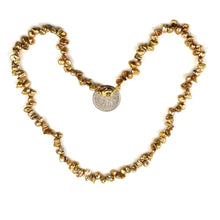 Load image into Gallery viewer, Golden-Green Keshi Pearl Necklace