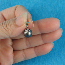Load image into Gallery viewer, Baroque Black Tahitian Pearl Cap Pendant