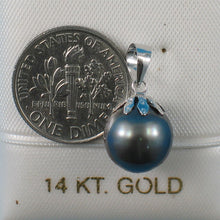 Load image into Gallery viewer, Baroque Black Tahitian Pearl Cap Pendant