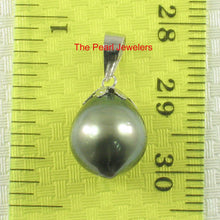 Load image into Gallery viewer, Baroque Black Tahitian Pearl Flower Cap Pendant 14k