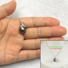 Load image into Gallery viewer, 14k White Gold &amp; Diamond Baroque Tahitian Pearl Necklace