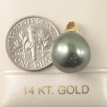 Load image into Gallery viewer, Baroque Black Tahitian Pearl &amp; Diamond Dimpled-Bail Pendant