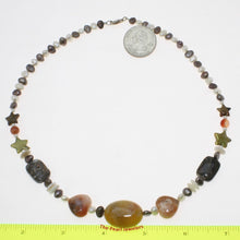 Load image into Gallery viewer, Baroque Pearl &amp; Star Coin Pearl with Agate Necklace – .925 Silver