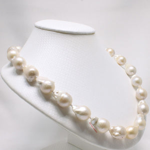 Baroque Pearl Necklace with 14k Yellow Gold Clasp – 19”