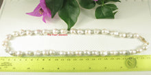 Load image into Gallery viewer, White Baroque Pearl Necklace with 14k Solid Gold Clasp