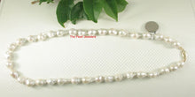 Load image into Gallery viewer, White Baroque Pearl Necklace with 14k Solid Gold Clasp