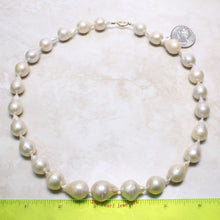 Load image into Gallery viewer, Nucleated Baroque Pearl Necklace with 14k Yellow Gold – 20